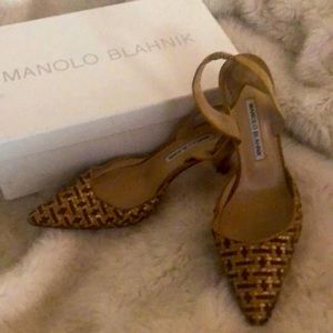 Manolo Blahnik sling back heels